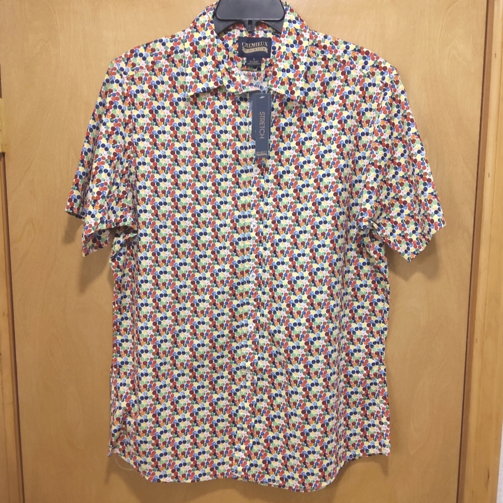 2/$15 NWT Cremieux L  Multicolor Circle Shirt Firm Price